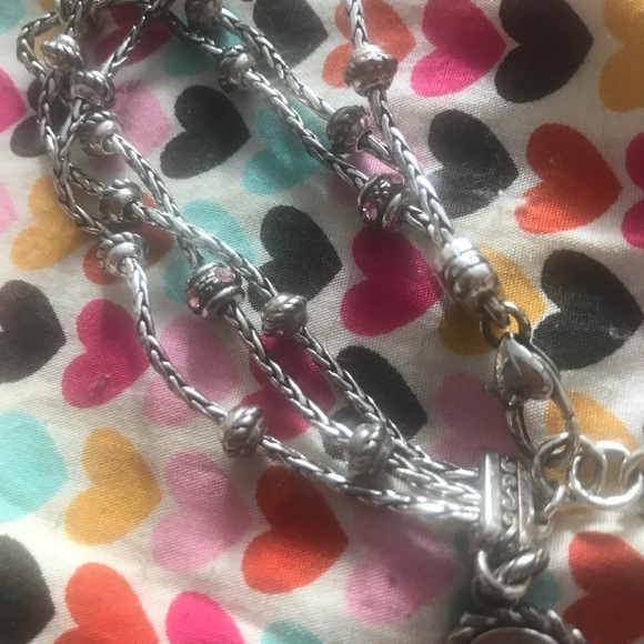 Brighton set of bracelet silver plate breast cancer awareness and pink earrings - Picture 4 of 10